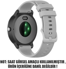 Resim Microsonic Huawei Watch 5 42mm için Kordon, Silicone Sport Band Gri [Watch 5 42mm ile Uyumlu Kordon - Gri] 
