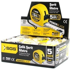 Resim 12 Adet 5mt X 19mt Stoplu Şerit Metre 4915 