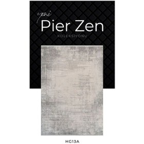 Resim Pierre Cardin Pier Zen Hg13a Krem Gri Viskon Akrilik Yumuşak Leke Tutmaz Silinebilir Halı 