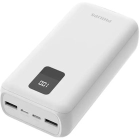 Resim DLP1930CW/00 30.000mAh Power bank 2x USB-A & USB-C BağlantısıHızlı Şarj Beyaz Philips