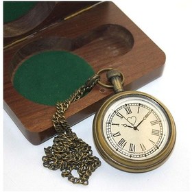 Resim Himarry Ahşap Kutulu Pirinç Köstekli Saat 