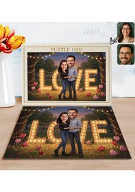Resim Bk Gift Kişiye Özel Sevgili Karikatürlü 1000 Parça Profesyonel Puzzle-6, 1000 Puzzle, Sevgililer Günü Hediyesi, Sevgiliye Hediye Kobitmeyencom36176 Bk 