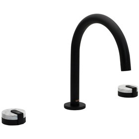Resim Royse 3 Delikli Lavabo Bataryası Siyah Elg-125 
