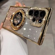 Resim For Galaxy S25 Ultra için Şık ve Zarif Kılıf - Parıldayan Gradyan Taşlı Rhinestones ile Manyetik Ayna Standı, S24 Ultra/S23/S22/Plus/Fe Serisi için Koruyucu Kapak, Mükemmel 