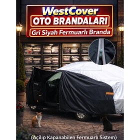 Resim WestCover Nissan Leaf Hb (Gri Siyah-Fermuarlı) Oto Branda,araba Örtüsü,çadırı 