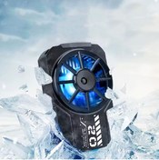Resim EXENAR Gaming Cep Telefon Hava Soğutma Fanı Metal Radyatör Soğutucu Mavi Efekt İos Android Pubg Uyumlu 