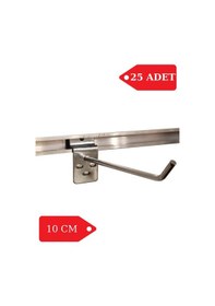 Resim Kanallı Pano Kancası 10 Cm Raf Askısı Raf Kancası Mağaza Düzenleme 25 Adet 