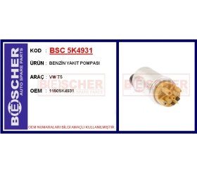 Resim Benzin Yakıt Pompası Vw T5 11505k4931 