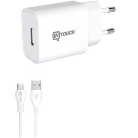 Resim İntouch Smarty Mini 2.1 A Usb Şarj Adaptörü Ve Micro Kablo 
