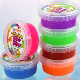Resim Venino Premium Kalite 6 Neon Renk Bozulmaz ,Ele Yapışmaz Hazır Slime ! Kalitesi toplam 750 Gr Slime 