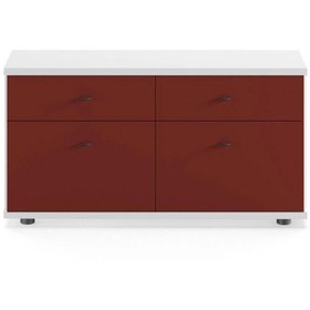 Resim Koleksiyon Sodade Komodin / Tv / Kitaplık M1ck 100x40 H53 Cm Beyaz-kırmızı 