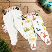 Resim Renkli Puset 2'li Penye Bebek Pijama Takım Araba 