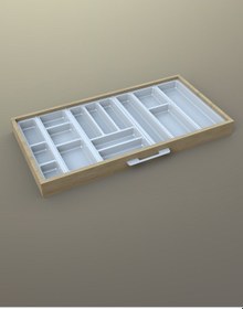 Resim Mutfak Çekmece Içi Kaşıklık 94cm X 48cm Yanlar Ve Boydan 4cm Kesilebilir, Beyaz Beyaz 