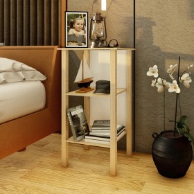 Resim Ünüvar Konsept Ömer Dublin 2 Raflı Komodin Meşe 