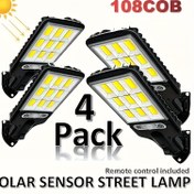 Resim 4 adet Hareket Sensörlü Güneş Enerjili LED Sokak Lambası, Yüksek Parlaklık 4000K-4500K, IP44, Şarj Edilebilir Lityum Pil, Dış Mekan Güvenlik Aydınlatması için Dayanıklı Plastik Kasa, Güneş Enerjili Dış Mekan Güvenlik Lambaları, Şık Silindirik Tasarım, Verimli Güneş Paneli 
