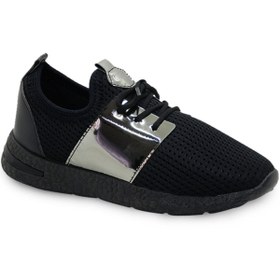 Resim Modamela Kadın Siyah Anorak Spor Ayakkabı K096 