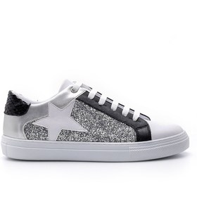 Resim Kadın Yıldızlı Simli Sneaker 