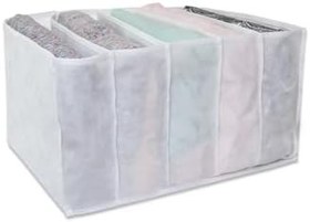 Resim 5 Gözlü Dolap Çekmece Içi Akordiyon Katlanır Çamaşır Düzenleyici Organizer Xx-large 