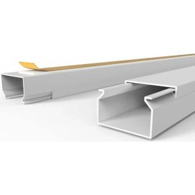 Resim 3'lü 1 Metre Kablo Kanalı Seti 25x16mm PVC Yapışkanlı Kolay Montajlı Kablo Düzenleyici 