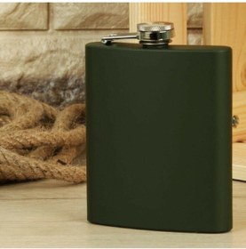 Resim matchbang 7 Oz Haki Renk Cep Matarası Paslanmaz 