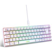 Resim Yunboo Hxsj V200 Mini 68 Tuşlu Rgb Aydınlatmalı Oyun Klavyesi - Taşınabilir Ve Ergonomik 