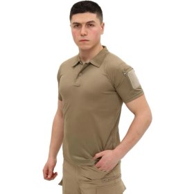 Resim Single Sword Kısa Kollu Taktik Polo Yaka Tişört Renk: Bej Beden: L 