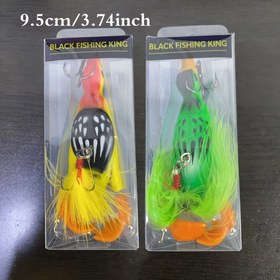 Resim Topwater Kurbağa Yemi Trolling Spin Yemi Traktör Ördek Yemi Propeller Yemi 