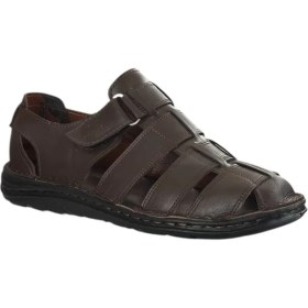 Resim Cex 25Y Trv-8 Kahve Erkek Hakiki Deri Sandalet 