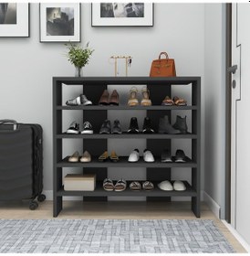 Resim Arnetti Sargel 5 Raflı Dekoratif Ayakkabılık Antrasit 