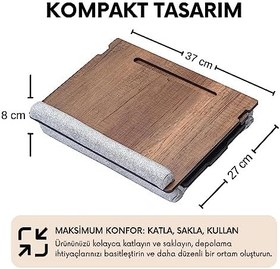 Resim Vigo Wood - LS051 Minderli Eğim Ayarlanabilir Mousepadli Laptop Sehpası 