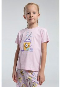 Resim 14102 Toontoy Kız Çocuk Komple Baskılı Pijama Takım 14102 Pembe 