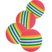 Resim Trixie Kedi Oyuncağı Gökkuşağı Renkli Top 4 cm / 4 Adet 