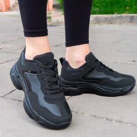 Resim Bluefeet BF02 Siyah Gri Kadın Spor Yüksek Taban Ayakkabı 