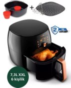 Resim Philips Pişirme ve Izgara Ustası Hd9867 Super SET Premium XXL 7,3 Litre Airfryer & Fritöz 