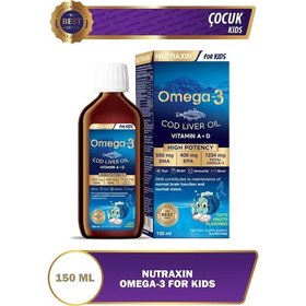 Resim Nutraxin For Kids Omega-3 Balık Yağı Takviye Edici Gıda 150 ML 