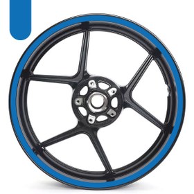 Resim ARONA Motosiklet Tam Jant Dış Kaplama Sticker Etiketi Yapışkanlı Folyo Şık Görünüm 4LÜ 