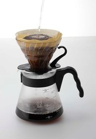 Resim Hario V60 02 Dripper (Siyah Cam) 