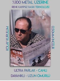 Resim Tony Soprano, The Sopranos - Metal Baskı Parlak Tablo 