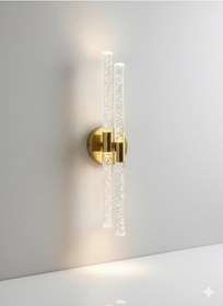 Resim Bh Bubblelight Dubble Şık Ve Zarif Modern Led Duvar Aplik Gold Elektrikli Kumandalı Gold 