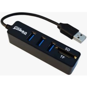 Resim USB Hub 3 Port Microsd Tf Sd Kart Okuyucu Çoklayıcı Combo 
