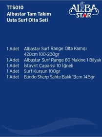 Resim Albastar Tam Takım Surf Usta Olta Seti Tts010 420Cm-Standart 