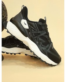 Resim Lescon 1046 Anatomik Kauçuk Tabanlı Koşu Ayakkabısı Siyah Beyaz Çok Renkli 