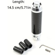 Resim Xuweiwei Silvery 5.51inch Otomatik Karbon Fiber Araç Dosya Başlığı Evrensel Uyumlu Kolay Kurulum 