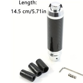 Resim Xuweiwei Silvery 5.51inch Otomatik Karbon Fiber Araç Dosya Başlığı Evrensel Uyumlu Kolay Kurulum 