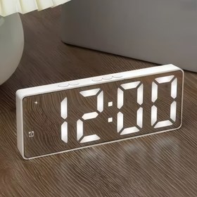 Resim TEEXIN Sesi Kontrollü LED Alarm Saati ve Sıcaklık Göstergesi - USB ile Çalışan, Öğrenciler ve Ev Dekoru için Mükemmel 