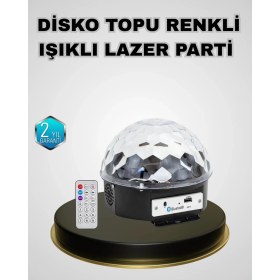 Resim Shopwave Bluetooth Hoparlörlü LED Disko Işığı Müzik Ritim Duyarlı ve Taşınabilir 