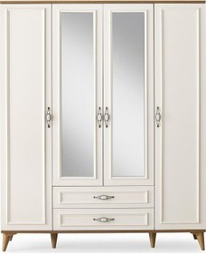 Resim Irmak 4 Kapılı 2 Çekmeceli Gardrop Elbise Dolabı 160x48x195cm 001 