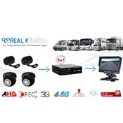 Resim 4 Kameralı Araç Kamera Seti Araç Dvr Hibrit 3G Wın Destekli 