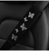 Resim 1. Glitter Pembe Blingling Kumaş Otomotiv Malzemeleri Emniyet Kemeri Omuz Kap Drakgray Drakgray 