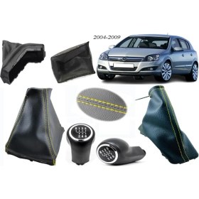 Resim Vts Körük Opel Astra H Vites Körüğü + El Freni Körüğü + Vites Topuzu 6 Ileri Sarı Dikiş 